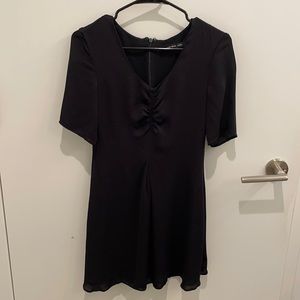 &other stories v neck black mini dress